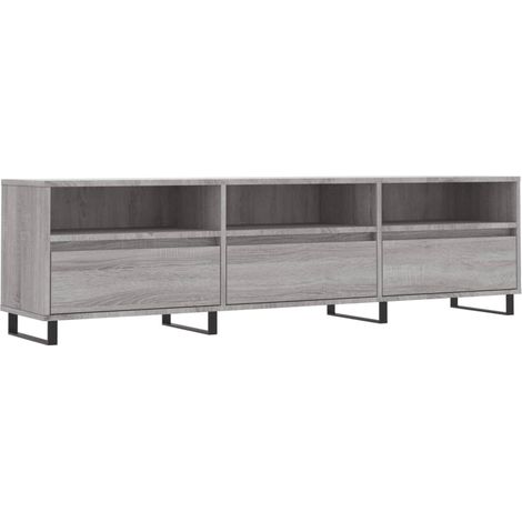 Mobile TV multimediale scaffale per televisione televisore buffet sala da pranzo soggiorno camera da letto sonoma 150 x 30 x 44,5 cm derivati del legno grigio 020028397