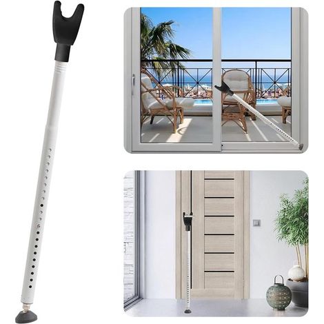 Barre de sécurité pour porte coulissante – Réglable 50-132 cm – Antidérapante – Maison, hôtel, voyage – 1 pièce (1/5)