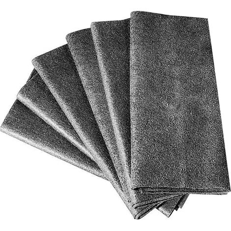 Chiffon Microfibre - Pour Nettoyage Vitres Miroirs Lunettes Écrans Acier Inoxydable - 40 x 40 cm - Lot de 6 (1/5)
