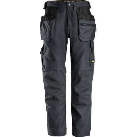 Snickers Workwear AllroundWork Canvas+ Stretch Arbeitshose mit Holstert. 6224 Gr. 50 stahlgrau