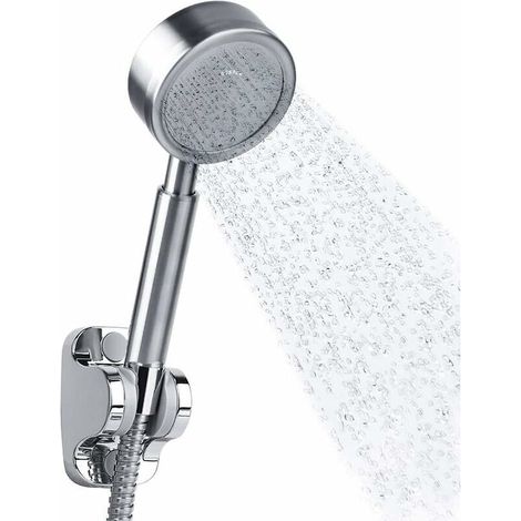 Metal handheld shower head with hose and holder, high pressure (1/5)