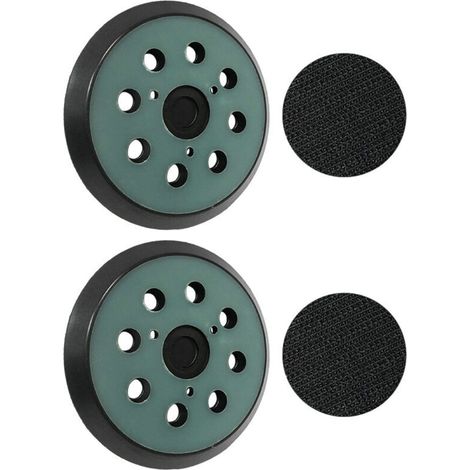 2 plateaux ponçage Makita 125mm - 8 trous - Compatible BO5010/5030/5041, DeWalt DW420/421 - Qualité supérieure