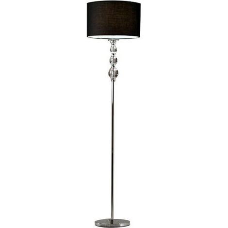 Zumaline REA Lampadaire avec abat-jour, noir, 1x E27