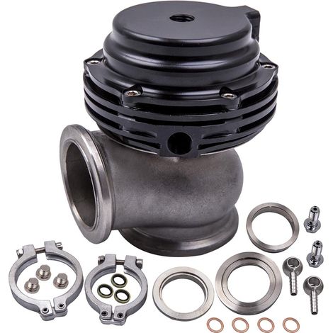 MVS 38mm Wastegate Esterno & Flangia & V-band Clamp Kit 8PSI / 14PSI Alluminio (1/5)