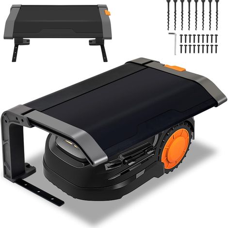 1 Abri Robot Tondeuse, Pliable, Protection UV, Plastique PP, 72x56x36 cm, Jardin