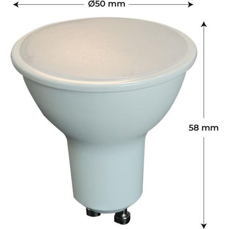 GU10 LED Bulb, 5W Equivalent to 40W, 400LM, Cool White 6000K, Energy Saving GU10 LED Bulb with 120° Beam Angle [Pack of 10 Standard LED Bulbs] (1/5)