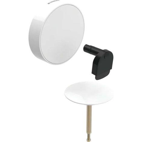 Geberit Accessori - Set per il completamento di sistemi di scarico per vasca da bagno, con comando girevole ed erogazione d52, bianco alpino 150.481.11.1
