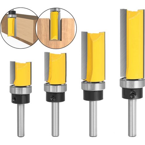 Oberlager-Holzfräser-Bit-Set mit 1/4-Zoll-Schaft (4 Größen)