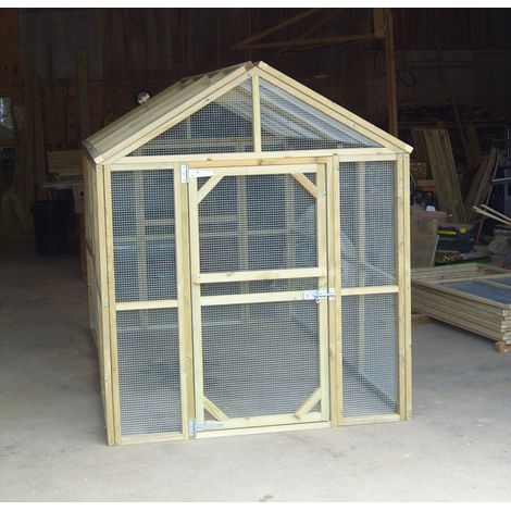 All Cooped Up Poultry/Pet run - 9 foot x 6ft x 6 foot Onduline apex roof - 3/4 x 3/4 16 gauge, galvanised wire mesh - walls and roof
