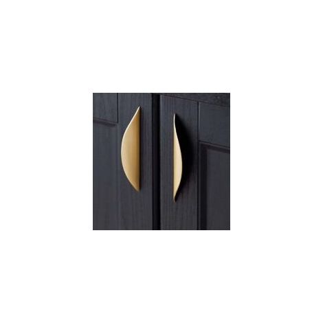 2er-Set Möbelknöpfe und -griffe, Goldfarbener Möbelgriff – Möbelgriff aus goldfarbener Zinklegierung, 32 mm Lochabstand – Crezuo (1/4)