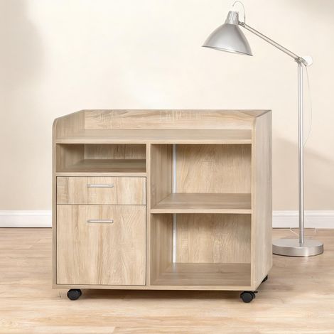 Meuble de rangement de bureau 3 niveaux 80 x 40 x 72 cm (1/5)