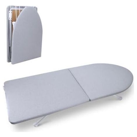 Planche à repasser pliable 98 x 30 cm - Planche à repasser compacte en bois pliable - Pieds pliants antidérapants - Légère, peu encombrante - Idéale pour les voyages - Petite planche à repasser (1/5)