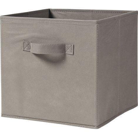 Calicosy – Cube de rangement pliable intissé 28x28cm – Lot de 2 – Matériau PP intissé avec renfort carton – Pour espaces de rangement optimisés