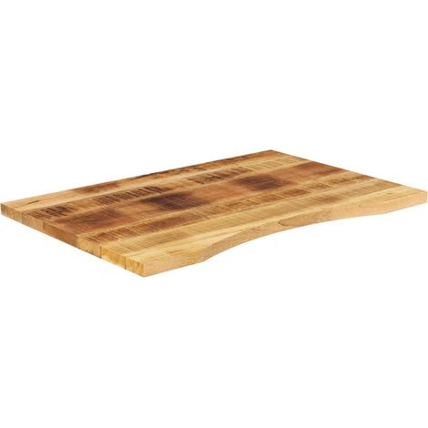 Dessus de bureau  Dessus de table  Plateau de table avec courbe 90x60x2,5 cm manguier massif brut