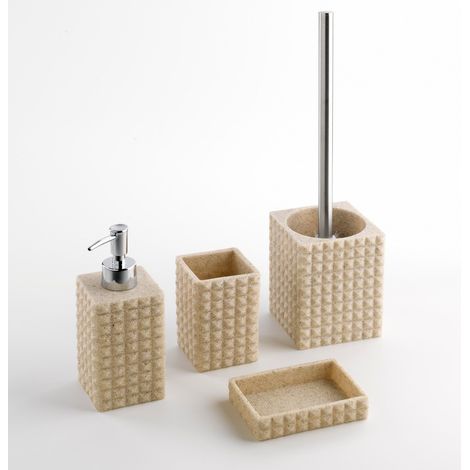 Set 4 Accessori da Bagno in Resina TFT Naama Sabbia (1/5)