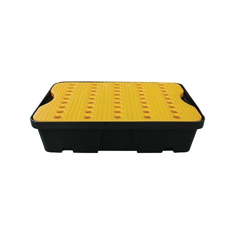 Paleta / Bandeja de retención para banco de trabajo 30l, rejilla antideslizante 100% polietileno, 100% reciclable. Superficie de rejilla