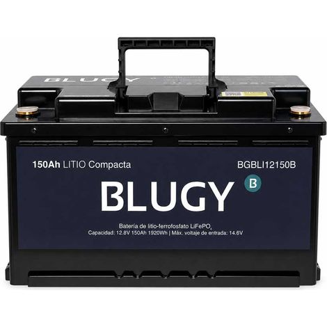 Blugy 12V Lithium-Akku, 1920 Wh, mit Bluetooth, 355 x 175 x 189 mm, +4000 Zyklen bei 80 % DOD, leicht, mit BMS und Bluetooth-App (1/5)