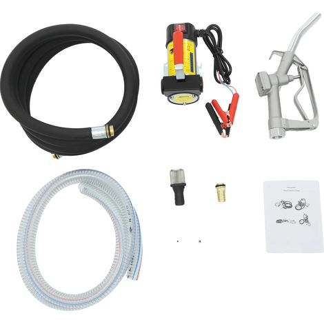 Pompa di trasferimento gasolio autoadescante, portata 45 l/min, colore nero. (1/2)