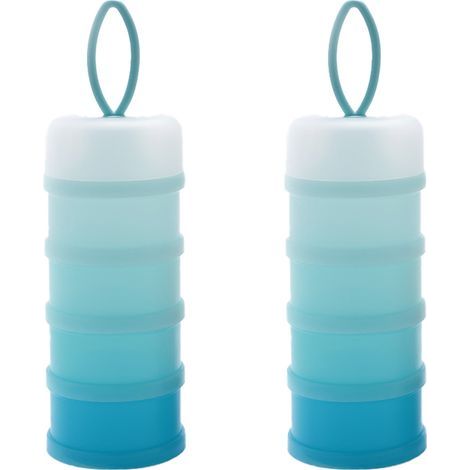 Babypuderspender – Tragbarer 4-stufiger Behälter – BPA-freies, lebensmittelechtes PP – Zur Zubereitung von Fläschchen und Snacks – 1 Stück (1/5)