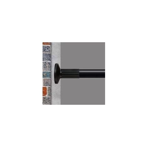168 218 cm Tringle à rideaux télescopique multifonctionnelle sans perçage Noir mat Extensible Tringle à rideau extensible Barre télescopique extra longue pour cloison, rideau et balcon (1/5)