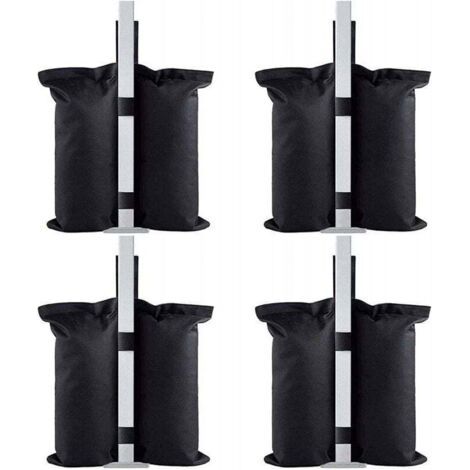 Jeu de 4 Poids pour Tonnelle, Poids Tonnelle Industrielle 600D, Revêtement Intérieur en PVC, Sac de Sable pour Tonnelle pour Tente Pop-up, Auvent ou Parasol (Double-Tube) (1/4)