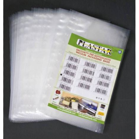 BUSTA GOFFRATA 15X25 CM P/SOTTOVUOTO 25 PZ