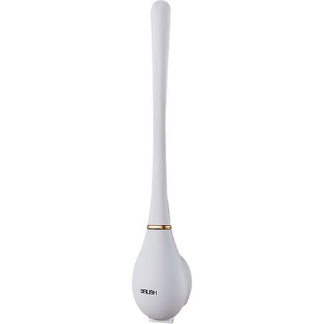 Brosse WC en silicone à tête plate et flexible, brosse WC moderne à fixation murale sans perçage- (1/5)