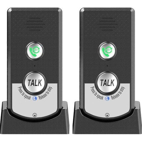 Lot De 2 Interphones Sans Fil Pour La Maison, Appelant Bidirectionnel, Interphone Vocal Portable Sans Fil Ultra Longue Distance Pour Personnes âGéEs, Communication De PièCe à PièCe,Sonnerie D'Appel,de (1/5)
