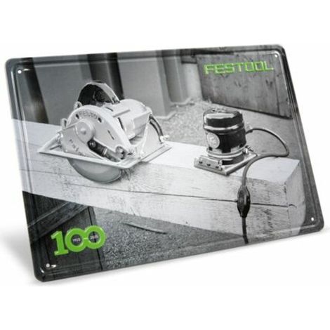 Festool 100 Jahre Blechschild Retro Maschinen, limitierte Auflage (1/4)