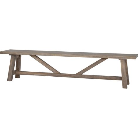 Haldon Collection Large Dining Bench - Wood - L35 x W200 x H45 cm - Brown