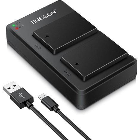 2 Pack LP-E17 Batterie Appareil Photo avec Micro USB Double Chargeur pour Rebel SL2, T6i, T6s, T7i, R10, R8, RP, R50, R100, M3, M5, M6, 200D, 250D, 77D, 750D, 760D, 800D, 8000D (1/5)