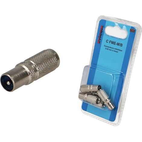 fiche métallique mâle 9.52mm à visser sur câble 7mm, lot de 5 (1/2)
