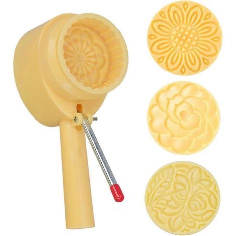 Moule à gâteau de lune à la peau de neige, avec 4 tampons, en plastique ABS, adapté aux pâtisseries et desserts, disponible en plusieurs couleurs. (1/5)