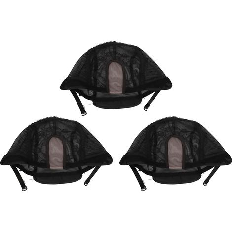 3 Bonnets à Perruque Souples Respirants, Capuchons Nylon Flexibles en Filet pour Confection de Perruques Homme Femme (1/5)