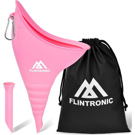Female Urinal, Reusable Silicone Funnel Urinal, Portable Standing Pee, Female Toilet for Camping, Hiking, Vacation (1/5)