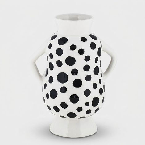 Vaso decorativo in ceramica con manici Elicriso (1/2)