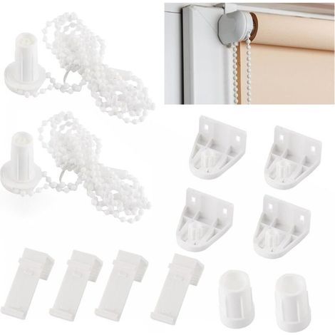 Lot de 2 supports de store 17 mm - Pièces de rechange pour fenêtre - Kit de fixation de rideau pour volets roulants occultants (1/5)