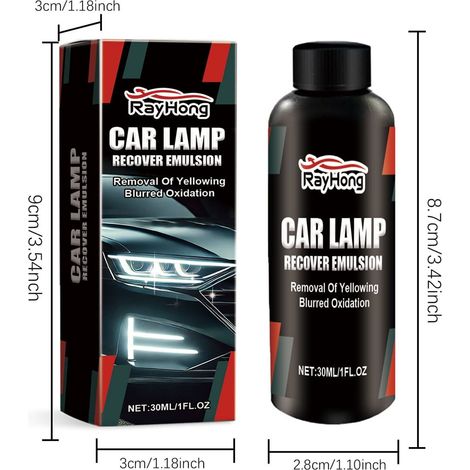 Pâte De Polissage Pour Phares Automobiles - Restauration Anti-Brouillard Et Anti-Jaunissement - Pour Entretien Peinture Voiture - 30 ml (1/3)