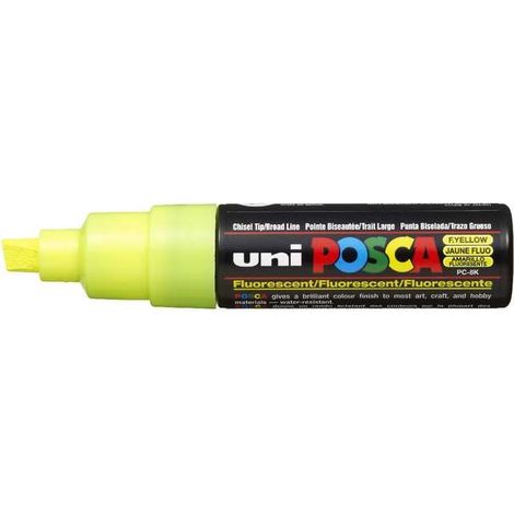 ROTUL.UNI-POSCA PC-8K  FLUOR AMARILLO