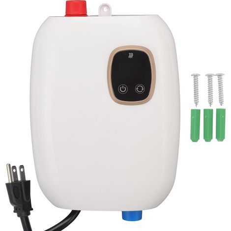 Chauffe-eau électrique instantané 3000W sans réservoir, écran tactile numérique, thermostat intelligent, protection anti-surchauffe, prise US 220V (1/5)