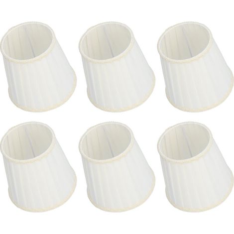 Jeffergarden Abat-jour en tissu E14, 6 pièces, lustre à Clip pour la maison, salon, chambre à coucher-DOU