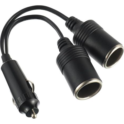 1 à 2 Allume-Cigare Câble D'extension,Prise mâle à Cigarette Femelle 2 Voies,répartiteur Allume-Cigare, câble de connecteur Allume-Cigare 18 AWG