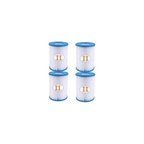 Lot de 4 cartouches filtrantes type II pour piscine – Hauteur 135mm – Diamètre 104mm – Papier ABS polyester – Compatible modèles 58094