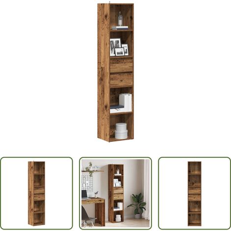 vidaXL Altholz - Bücherregal Altholz-Optik 36x30x171 cm Holzwerkstoff (1/5)