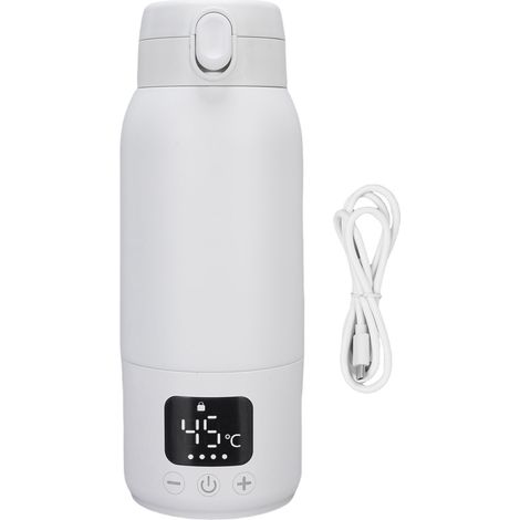 Chauffe-lait portable sans fil en acier inoxydable 316, bouilloire électrique de voyage rechargeable, étanche IPX6, pour voiture extérieure, 500 ml