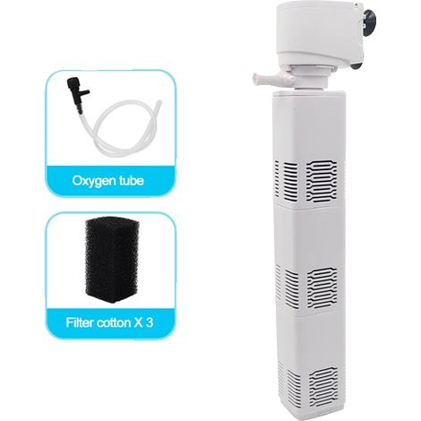 Pompe de Filtre pour Aquarium, Fonctionnalité 4-en-1, Débit Réglable, 1200F (1/2)