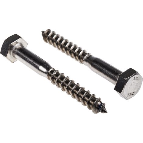 Vis tire-fond, 10mm x , en Acier Inoxydable ( Prix pour Sachet de 50 )