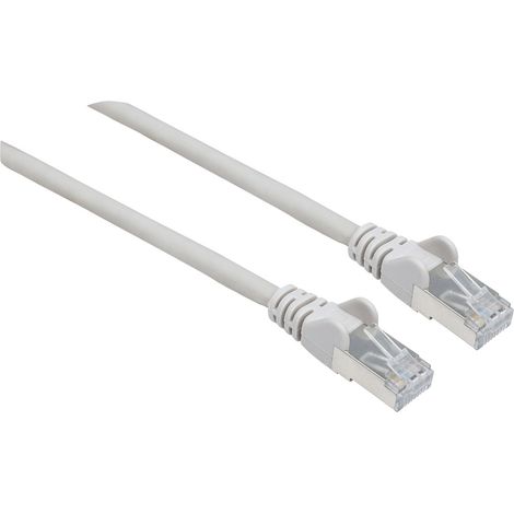 Intellinet 317146 RJ45 Netzwerkkabel, Patchkabel CAT 6a S/FTP 2.00 m Grau Folienschirm, Geflechtschi (1/2)