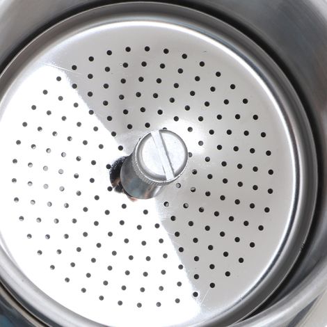Cafetière portable à filtre en acier inoxydable pour la maison, la cuisine, le bureau et les activités de plein air (argenté) (1/5)