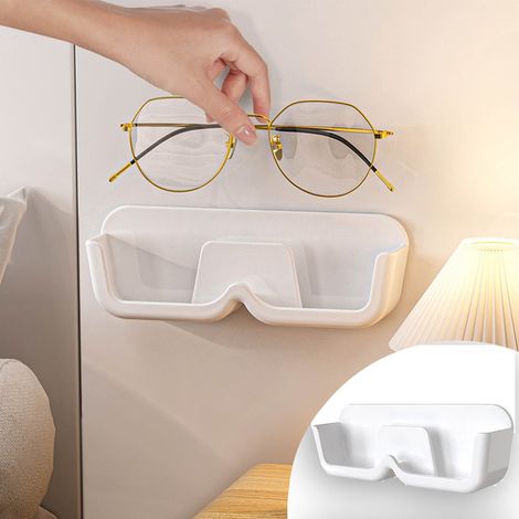 Boite De Rangement Pour Lunettes - Etagere Murale Adhesive Sans Perçage - Plastique - 1 Unite (1/5)